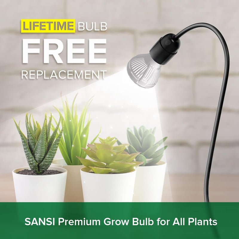 Sansi LED Grow Lights for Indoor Plants, Lifetime Free Bulb Replacement, 150W Full Spectrum Gooseneck Clip Plant Grow Light, Plant Light with Timer 4/8/12 Hrs, High PPFD Growing Power Grow Lamp - Image 3